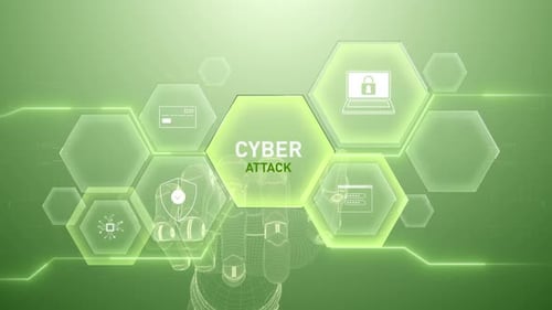 Holographic Robotic Hand Interacting with Cyber Security Network