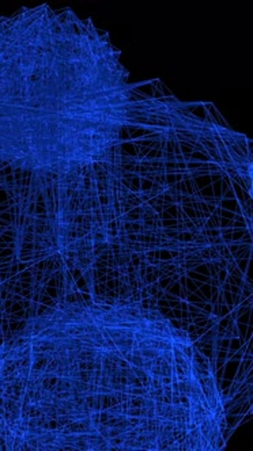 Una representación abstracta de estructura alámbrica azul que ilustra el concepto de planeta