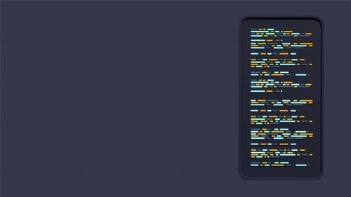 Animação 3D de smartphone. Telefone 3D simples. Tecnologia de dispositivos de smartphone