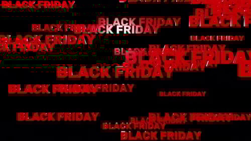 Animated 3D Black Friday Sale Text Loop