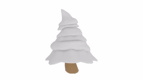 Stilisierter schneebedeckter Baum
