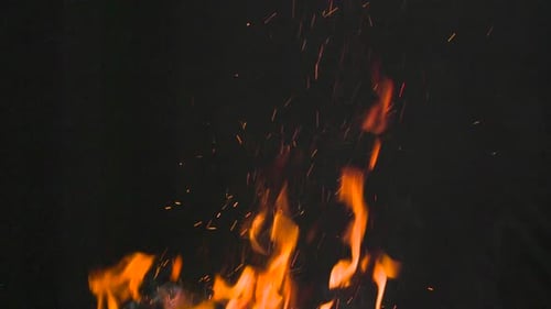Fire And Sparks In The Dark