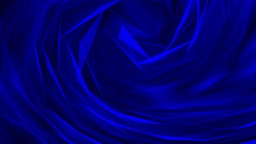 Abstract Blue Geometric Swirl Tunnel Background Loop