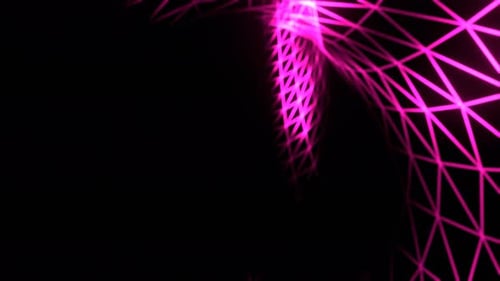 Pink Mesmerizing Neon Mesh Abstract Pattern Background Vj Loop In 4K