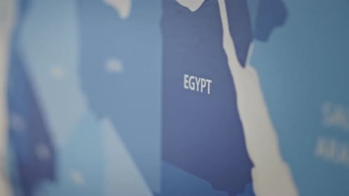 Blue Atlas Different Countries International Import Strategy at Cabinet Closeup