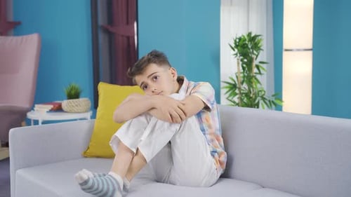 The child feels alone at home.