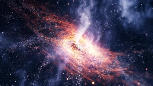 Animated Swirling Cosmic Nebula Galaxy Background