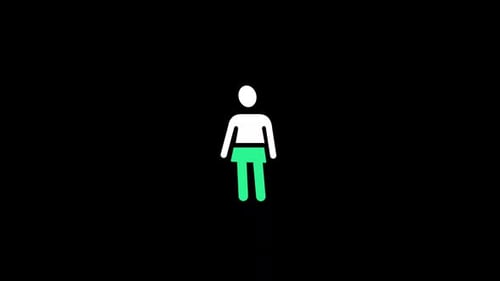 Minimalist Flat Design People Icon Animation