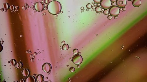 Abstract Bubbles Floating in Colorful Liquid