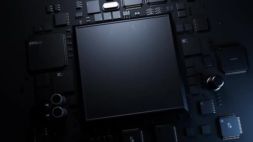 Futuristic 3D Circuit Board Technology Logo Reveal Intro