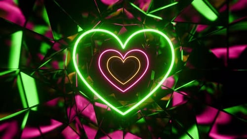 Neon Light Vj Tunnel 4K