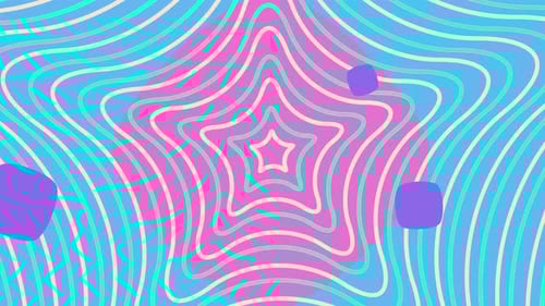 Fond coloré animé avec un motif d'étoile