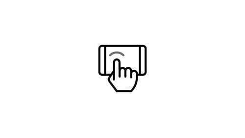 Animated Hand Swipe Gesture Line Icon