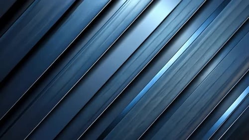 Abstract diagonal stripes of dark blue metal