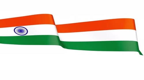 Fluid Waving Indian Flag Seamless Loop Animation
