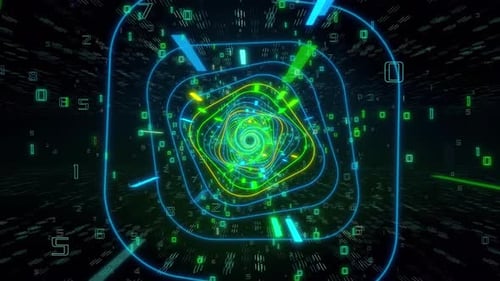 4K Technology Space Shuttle Background Flow Tunnel Background