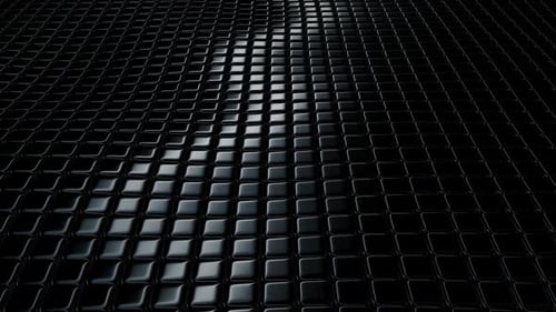 Luxury Background with a Floating Field of Black Cubes, Figures, Exclusive, 3D Render, Reflection