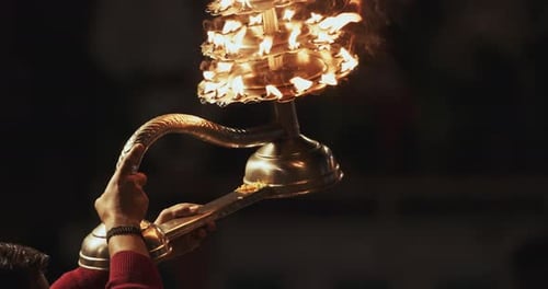 Varanasi India Man Makes Movements