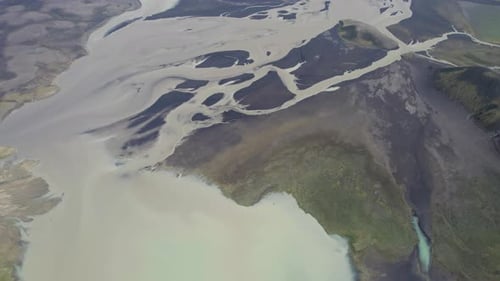 Aerial view of Iceland highlands, Iceland.