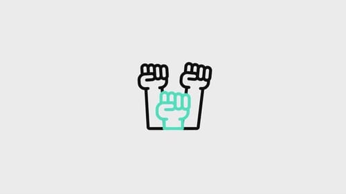 Animiertes Protestsymbol