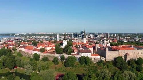 Aerial Footage Of Tallinn, Estonia’s Historic Architecture