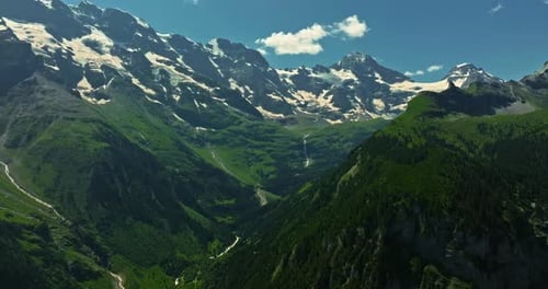 Incredible Mountainous Terrain of the Swiss Alps Pristine Stunning Green Swiss Nature in Summer