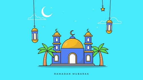 Vidéo spéciale du Ramadan sur l'animation d'une mosquée en 4K