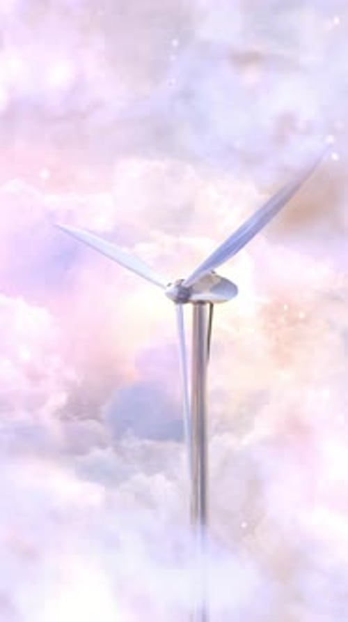 Wind Turbines in Fantastically Beautiful Light Clouds