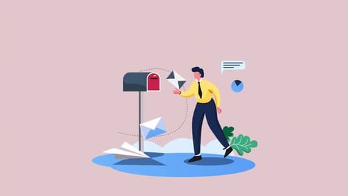 Inbox Attachments illustration concept