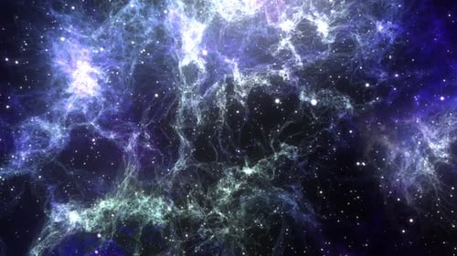 Animated Abstract Nebula with Sparkling Stars Space Background