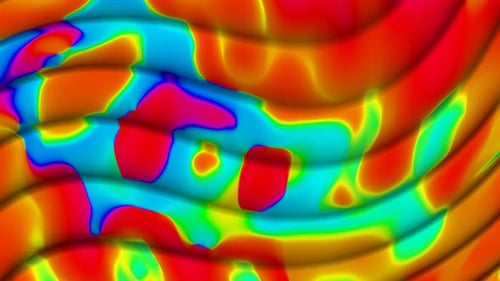 Vibrant Fluid Abstract Waves Motion Background Loop