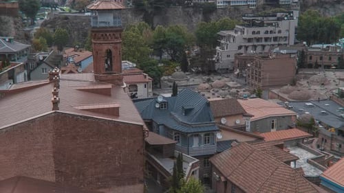 Luftbild von Gebäuden in der Stadt