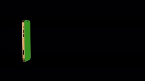 Green Screen Smartphone with Black Background