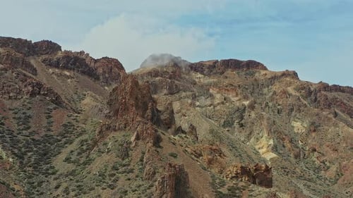 Aerial View of a Mountainous Desert Landscape