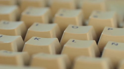 Close Up of a Vintage Computer Keyboard