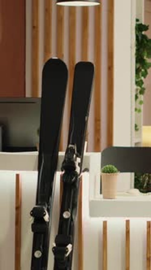 Vertical Video Empty Cold Season Ski Resorts
