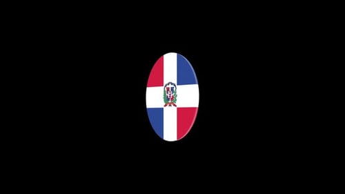 Flag of the Dominican Republic 3d icon video
