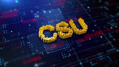 Dynamic Pixel Block Text Animation on Digital Grid