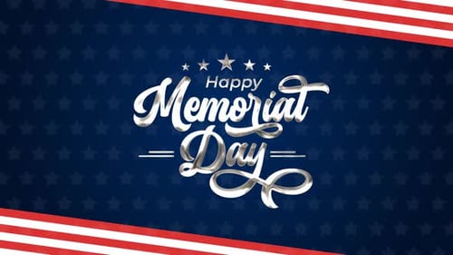 Happy Memorial Day Animation 4K