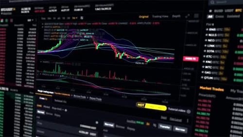 Dynamic Cryptocurrency Trading Interface Displaying Real-Time Data