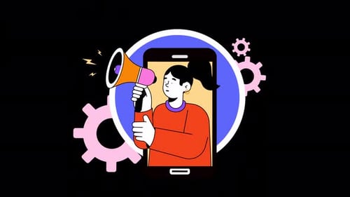 Animated Phone Promotion and Communication Concept