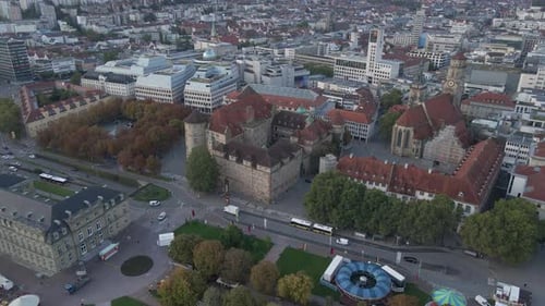 Schlossplatz and surrounding museums in Stuttgart Germany
