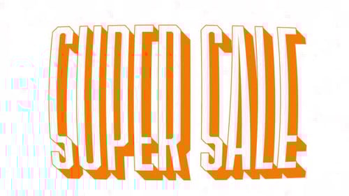Dynamic Super Sale Text Animation
