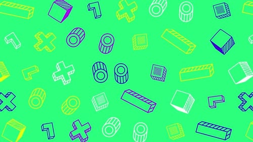 Fondo animado abstracto de diseño de Memphis