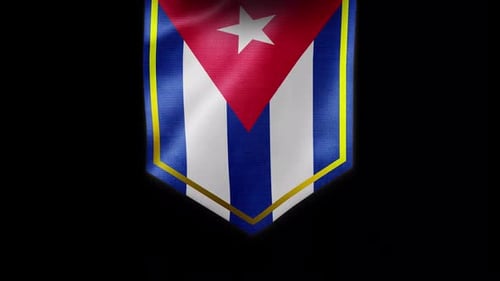 Realistic Waving National Pennant Flag Animation