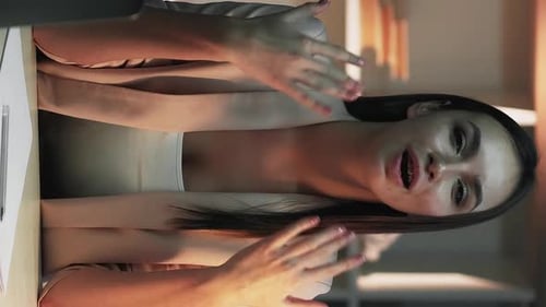 Business Woman Talking During Online Video Call