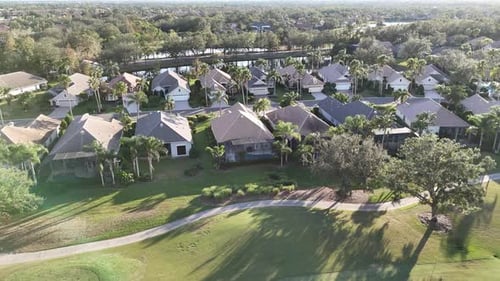 country club homes on a golf course in Lakewood Ranch, Florida, master-planned community