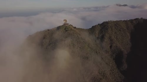 Radar tower atop the iconic Haiku Staircase