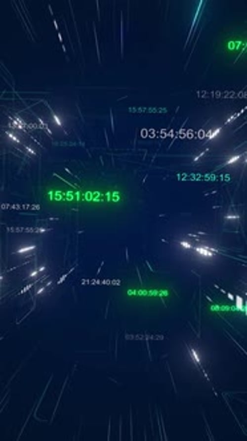 Вертикальная видеофутуристическая сетка CG-анимации