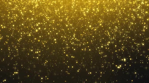 Shimmering Golden Glitter Particles Celebratory Animated Background